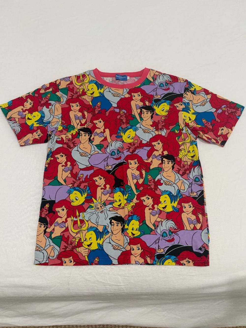 Tokyo Disney Resort The Little Mermaid All-Over Print T-Shirt Size LL